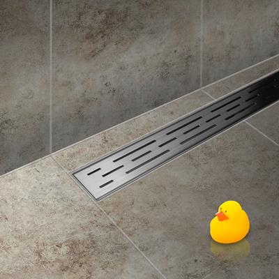 Dynamic Way douchegoot 90x7cm met flens + filter RVS